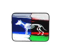 Split Neon Wolf Art Custodia per computer portatile Notebook Computer Tablet Valigetta Borsa da trasporto per lavoro 12 pollici