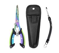 Split Ring Pliers for Fishing - Colored Titanium Stainless Steel Fishing Scissors | NonSlip Multi Function Fish Tool | Precision Braid Cutter & Lure Accessory | Ideale per Freshwater & Saltwater