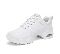 Split Sole Athletic Allenatore Leggero Jazz Tacco Scarpe da Danza e Corsa Con Cuscino Aria, Bianco 21, 36 EU