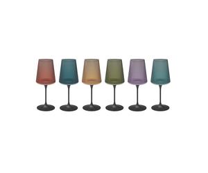 Splitglass Easy, Set di 6 bicchieri sintetici infrangibili multicolore per acqua/ vino, con 6 steli magnetici Easy, Set di 6 bicchieri sintetici infrangibili multicolore per acqua/ vino, con 6 steli m