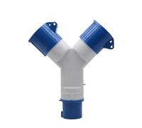Splitter a 2 vie, 16 A, 220 V, IP44, spina e presa industriale a 3 poli a 2 vie