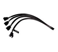 Splitter a Y cavo 4 pin a 4x 4 pin PWM, 30 cm, Cavo a Y Nero