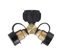 Splitter a Y in ottone per serbatoi di propano con due valvole indipendenti che supportano più apparecchi a propano tra cui griglie, stufe, bruciatori, riscaldatori e altro ancora
