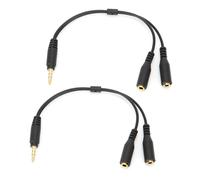 Splitter audio AUX con 1 ingresso e 3 uscite, splitter per cuffie, jack stereo da 3,5 mm femmina, spina resistente alla corrosione, connettori