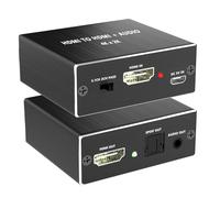 Splitter audio HDMI, 4K 2K Audio Extractor compatibile HD MI con ingresso HDMI + uscita digitale ottica + uscita stereo da 3,5 mm, adattatore per PS5/PS4/PS3/Blu-ray/HDTV