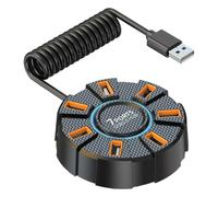 Splitter Cable, Adapter Ports, Round USB Hub, Round Design Data 7 Ports