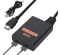 Splitter cavo HD - Hub adattatore 1-2 | Connettore video audio a doppia uscita per display 4K, duplicazione monitor, distribuzione del segnale, configurazione teatro domestico, stat
