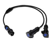 SPLITTER CEE CAVO 3G2,5MMQ SDOPPIO DA SPINA 16A 3 POLI 2P+T A 2 PRESE 16A