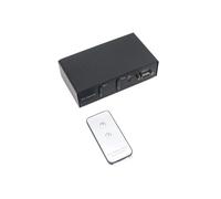 Splitter Commutatore VGA 2 In 4 Out per Distribuzione Videogiochi, Supporto 350 MHz, Risoluzione 1920x1440 con Telecomando IR, Spina UE