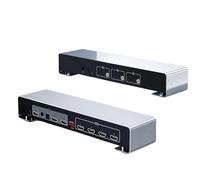 Splitter commutatore video a matrice 4K 4 ingressi 2 uscite con estrattore amplificatore ottico da 3,5 mm 7.1,Cambia senza problemi