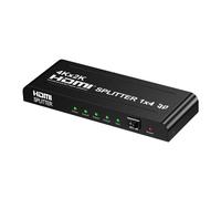 Splitter Compatibile 4K 3D Distributore 1X4 1 Ingresso 4 Uscite Video 30Hz Amplificatore Switch Frequenza di aggiornamento elevata