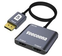 Splitter da DisplayPort a doppio HDMI, 1 in 2 uscite, 4K60Hz, DP Source a HDMI, splitter esteso per due monitor, per desktop, laptop, NVIDIA, scheda grafica AMD, MACOS non supporta MST