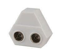 Splitter da interno in plastica a 2 vie, bianco, costruzione durevole, alta qual