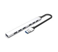 Splitter di espansione USB 3.0 HUB Type-C, dongle portatile in lega di alluminio 7 in 1, 6 porte USB 2.0 + 1 hub porta USB 3.0 (USB)