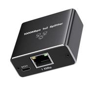 Splitter di rete Gigabit RJ45 1 To2with cavo di alimentazione USB per trasferimento dati ad alta velocità connettività 1000Mbps Gigabit Ethernet Splitter
