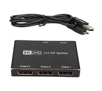 Splitter DisplayPort 1x3, splitter DP 1.4 MST SST Hub, adattatore per monitor triplo per 8K 30Hz 4K 144Hz, compatibile con sistemi Android iOS, supporto display Ultra HD HDR 4:4:4