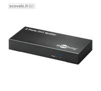 Splitter DVI 24+5 1 Ingresso 2 Uscite Segnale Audio e Video 220-240V
