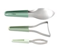 Splitter e pettine di mango, 3 strumenti di ammollo in acciaio inox + strumento, rimuovere dal nucleo di mango di squalo frutta per la casa, casa, il ristorante