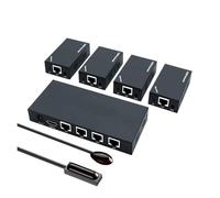 Splitter estensore 1x4 4K multiplo su singolo cavo CAT6/7 HDCP 2.2,Cambia senza problemi