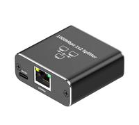Splitter Ethernet ad alta velocità, 1000 Mbps, splitter Ethernet da 1 a 2 Gigabit Internet, splitter Internet Gigabit con cavo di alimentazione USB, splitter LAN per cavo Cat 5/5e/6/7/8