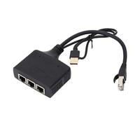 Splitter Ethernet, Adattatore Splitter di Rete Via Cavo RJ45 1 in 3 Out 1000Mbps con Porta USB, per Set Top Box TV, Router, Modem ADSL