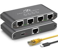 Splitter Ethernet da 1 a 2 ad alta velocità 1000 Mbps Splitter per cavo Internet 1 in 2 uscite Gigabit o splitter di rete Dual LAN RJ45 Splitter a 2 vie funziona con cavo Cat5/6/7/8 e router