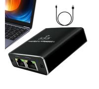 Splitter Ethernet da 1 a 3 - Distributore di rete Ethernet Splitter Adapter | Splitter Internet, Splitter Ethernet 1000 Mbps, ricarica USB, 3 dispositivi ad alta velocità Gigabit Networking per hub