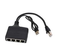 Splitter Ethernet da 1 a 4, Splitter Ethernet Gigabit Ad Alta velocità da 1000 Mbps 1 in 4 Uscite, Adattatore Splitter di Rete RJ45 Plug and Play per TV Set Top Box Router Modem