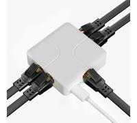 Splitter Ethernet da 1000 Mbps da 1 a 4, splitter LAN Gigabit con cavo di alimentazione USB, supporta 4 dispositivi contemporaneamente, 5 porte RJ45, adattatore splitter ad alta velocità per