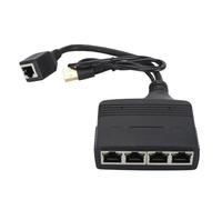 Splitter Ethernet da 1000 Mbps da 1 a 4 uscite Prestazioni stabili | Partage la ligne via un répartiteur Ethernet entre 4 ordinateurs avec câble d'alimentation USB pour Cat8/7/6/5/5e