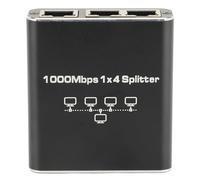 Splitter Ethernet per Ufficio, Splitter Gigabit Ethernet Multifunzionale Facile da Usare, da 1 a 4 Connettori RJ45 Octa Core Standard, Buona Compatibilità con Set-Top Box