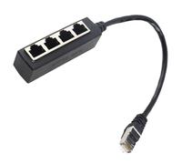 Splitter Ethernet RJ45, Cavo Adattatore Splitter Cavo Ethernet da 1 Maschio a 4 Femmine, Cavo Adattatore Splitter Ethernet da 1 a 4 Porte, per Hub, Switch, TV, Set Top Box, Router