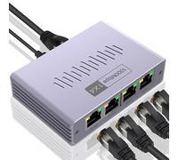 Splitter Ethernet | Splitter di rete da 1 a 4 - Adattatore router Gigabit a bassa latenza Plug-And-Play per dormitorio casa TV Box sala studio laptop soggiorno