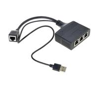 Splitter Ethernet Splitter per una condivisione efficiente della larghezza di banda dell'alimentatore USB Adattatore splitter di rete per ufficio
