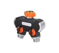 Splitter for tubo flessibile in lega di zinco tipo Y Giunto a doppia via One Split Due rubinetti Deviatore Accessori da giardino Filettatura interna dell'acqua