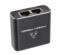 Splitter Gigabit Ethernet da 1 a 2, 1000Mbps RJ45 USB C Espandi Porte di Rete Adattatore Splitter Internet, Adattatore LAN di Rete per Cat 5/6/7/8