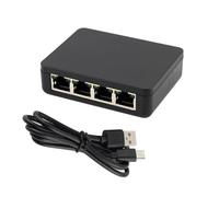 Splitter Gigabit Ethernet da 1 a 4 porte 1000 Mbit/S RJ45 per una connessione stabile di computer e sistemi di intrattenimento Gigabit Networking Splitter
