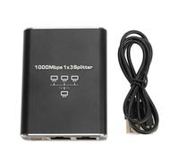 Splitter Gigabit Ethernet Splitter Ethernet RJ45 Splitter LAN con Cavo di Alimentazione USB 2 Dispositivi Contemporaneamente in Rete Plug and Play Compatibile con Cavo Cat5 Cat5e