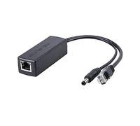Splitter Gigabit PoE Uscita 12V 1A con standard IEEE 802.3af/at conforme 10/100/1000Mbps 5.5x2.1mm DC Plug Cable PoE Splitter Adapter per telecamera di sicurezza CCTV Surveillance
