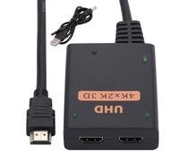 Splitter HD per TV - Dispositivo di distribuzione video 110g, Adattatore HD 4K, Distributore video audio Ultra Fast Processing Distributore Hub | di connessione a doppio monitor per la