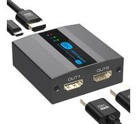 Splitter HDMI 1 in 2 Out 4K 120Hz, 8K HDMI Splitter per doppio monitor supporta la gestione EDID HDCP 2.3 HDR 10 per computer portatili, PC, TV, box, lettori DVD PS5/PS4/PS3