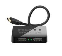 Splitter HDMI 1 in 2 Out 4K con sincronizzazione audio, HDMI Hub HDMI Splitter per Dual Monitor Mirror Display Laptop per MacBook PC Desktop, Adattatore Dual HDMI per 2 Monitor Display Multi-Screen