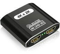 Splitter HDMI 1 in 2 Out：Alluminio 4K Sdoppiatore Hdmi 1 Ingresso 2 Uscite Per Doppio Monitor - 1 Sorgente A 2 Display Specchio duplicato Supporta 3D E 1080P Per Lettori DVD console di gioco