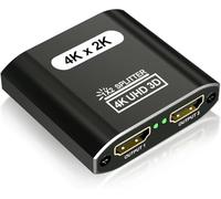 Splitter HDMI 1 in 2 Out：Alluminio 4K Sdoppiatore Hdmi 1 Ingresso 2 Uscite Per Doppio Monitor - 1 Sorgente A 2 Display Specchio duplicato Supporta 3D E 1080P Per Xbox HDTV Blu-Ray DVD