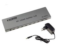 SPLITTER HDMI 2.0 4K 60Hz Alimentato 1 A 8 Porte - CEC EDID HDCP 2.2
