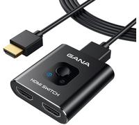 Splitter HDMI 4K 60Hz 2 in 1 Out Switcher con cavo da 1 m alloggiamento in