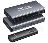 Splitter HDMI 5 in 1 Out 4K @ 60Hz, GANA HD MI Switch con telecomando, compatibile con PS5/4/3 Xbox Switch Roku TV Fire Stick
