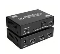 Splitter HDMI 8K 1 in 2 Out, 1x2 hdmi 2.1 Splitter 8K @60Hz 4K @120Hz, 48 Gbps, EDID, Auto Down Scaler, HDCP 2.3, VRR, HDR10+, 3D, solo schermi duplicazioni/mirror (non estendibili) per PS5, Xbox