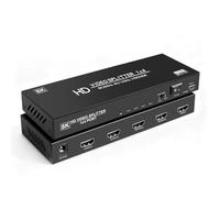 Splitter HDMI 8K 1 in 4 Out, 1x4 hdmi 2.1 Splitter 8K @60Hz 4K @120Hz, 48 Gbps, EDID, Auto Down Scaler, HDCP 2.3, VRR, HDR10+, 3D, solo schermi duplicazione/mirror (non estendibili) per PS5, Xbox