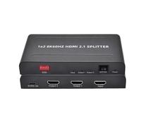 Splitter HDMI 8K 1 in 4 Out con EDID, 48 Gbps, stereo 3D, 12 bit Deep Color, Plug & Play, per Windows, Mac, Linux, proiettori, laptop, desktop (SP102SKE)